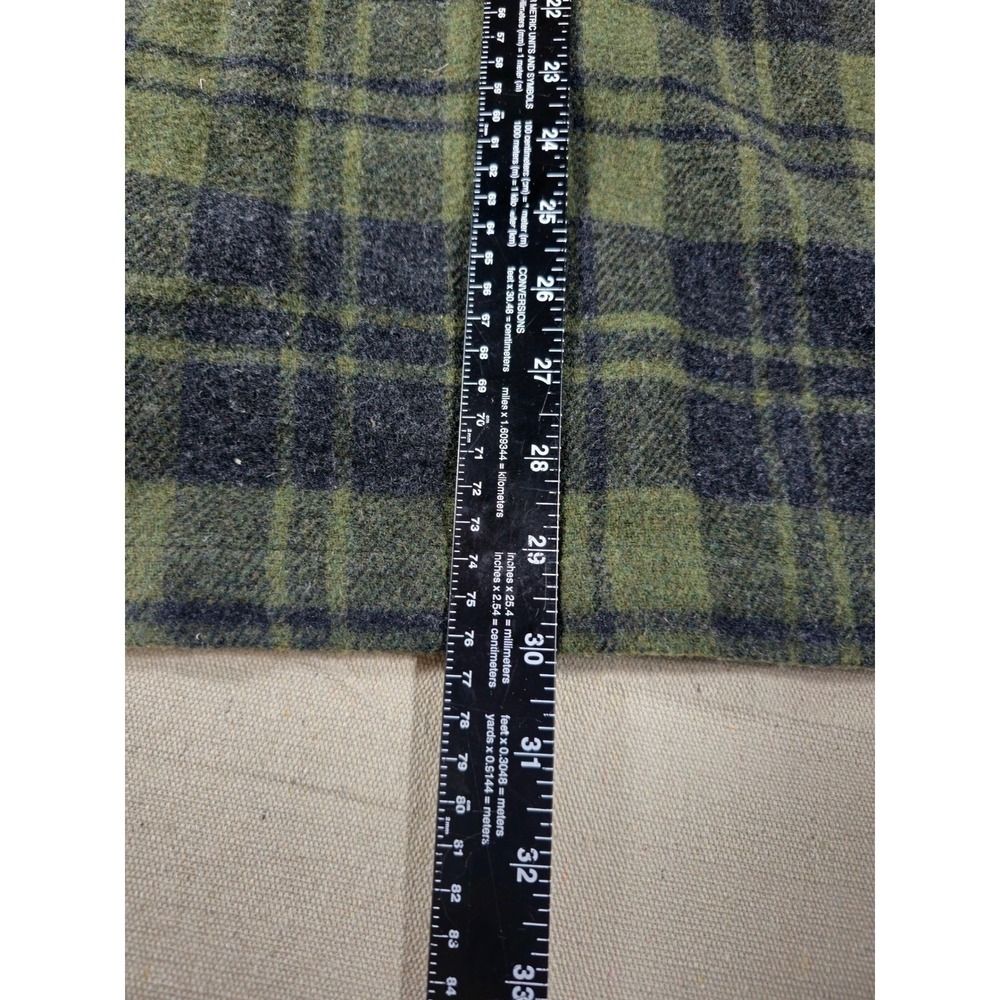 Vintage Wool Blend Plaid Flannel Shirt Jacket Snap Large 80s Orton Brothers - Picture 7 of 12